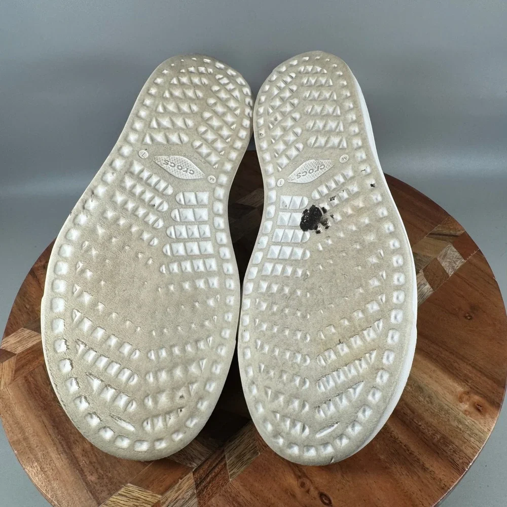 Crocs CitiLane Roka Slip-On Mens 7 Charcoal Grey White Perforated Foam Sneakers